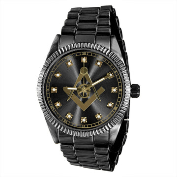 COLOSSAL MASONIC ICED METAL WATCH I 562453