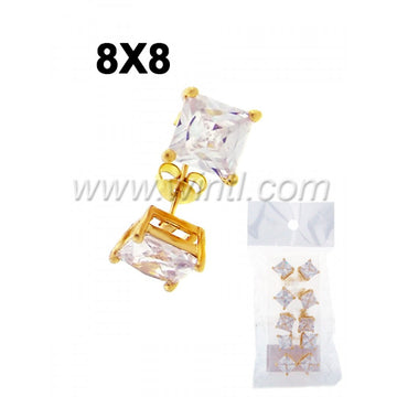 CZ diamond stud earrings