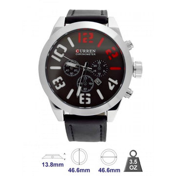 Curren Brand Leather Strap Watch for Mens