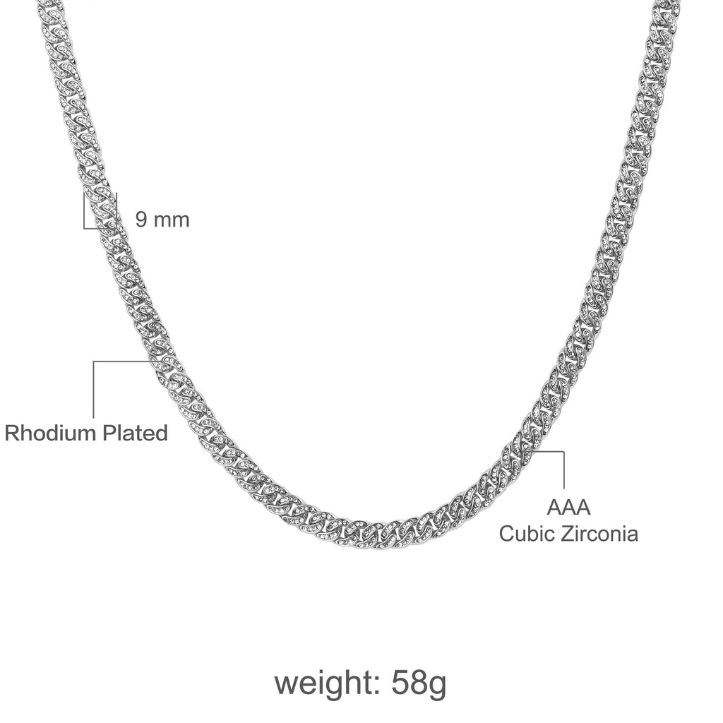 8 MM Cuban Chain Watches International Watches International, LLC