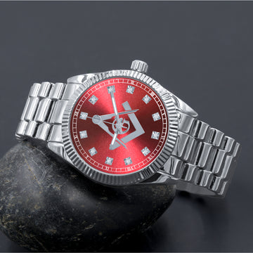 COLOSSAL MASONIC ICED METAL WATCH I 5624511