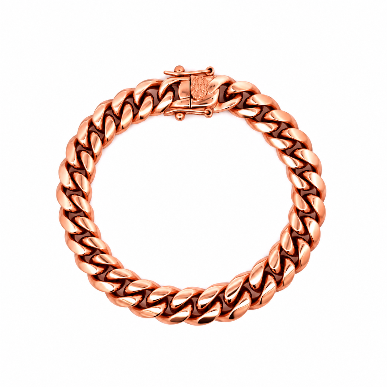 9310485 | Steel Rose Gold 8mm 8" Bracelet