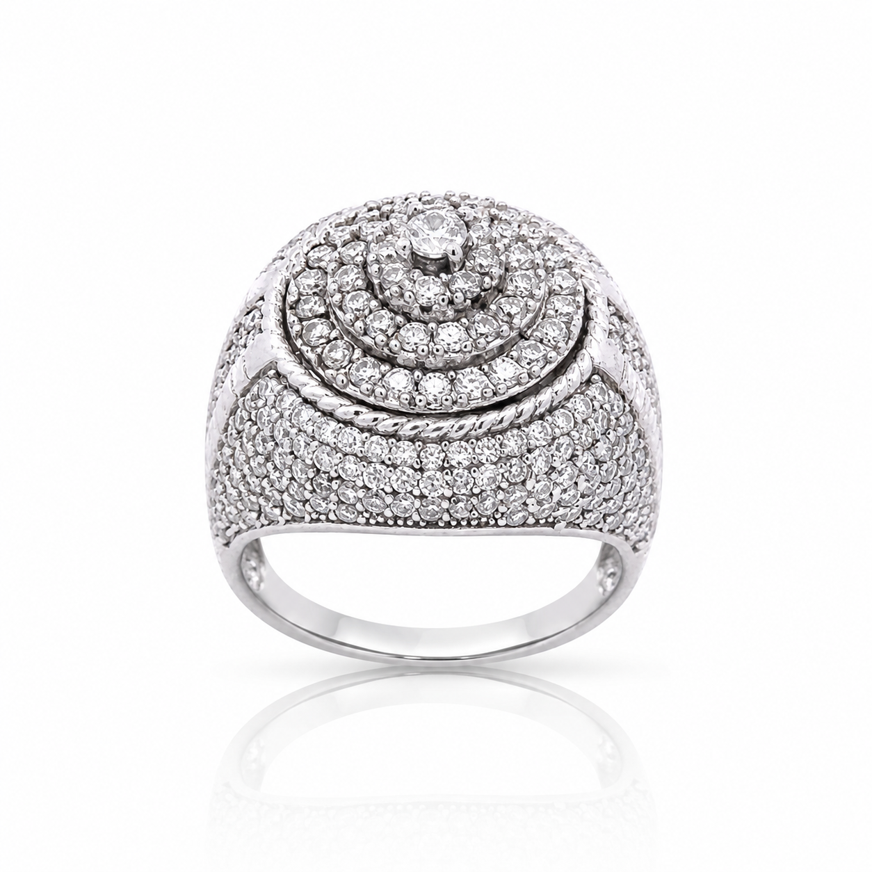 996451 | 925 Silver Moissanite Rhodium Ring