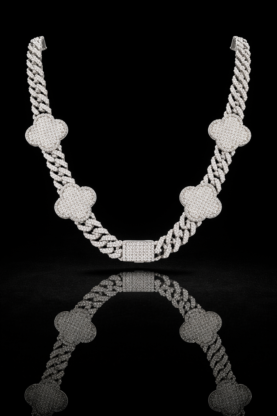 963891 | CZ Brass Rhodium Chain