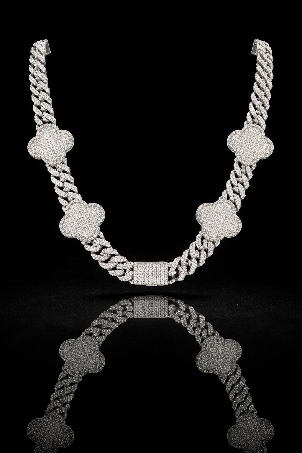 963891 | CZ Brass Rhodium Chain