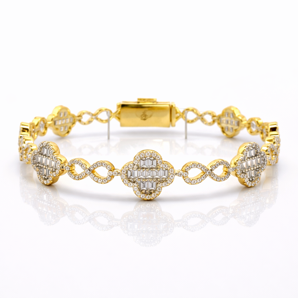 963922 | CZ Brass Gold Bracelet