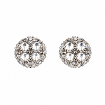 9100261 | 1.01 CTW Brass Moissanite Rhodium Earring