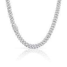 991051 | 925 Silver Moissanite 12mm Cuban Chain