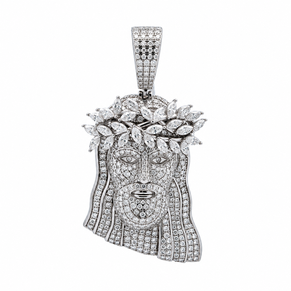 9912171 | 6.27 CTW 925 Silver Moissanite Rhodium Pendant