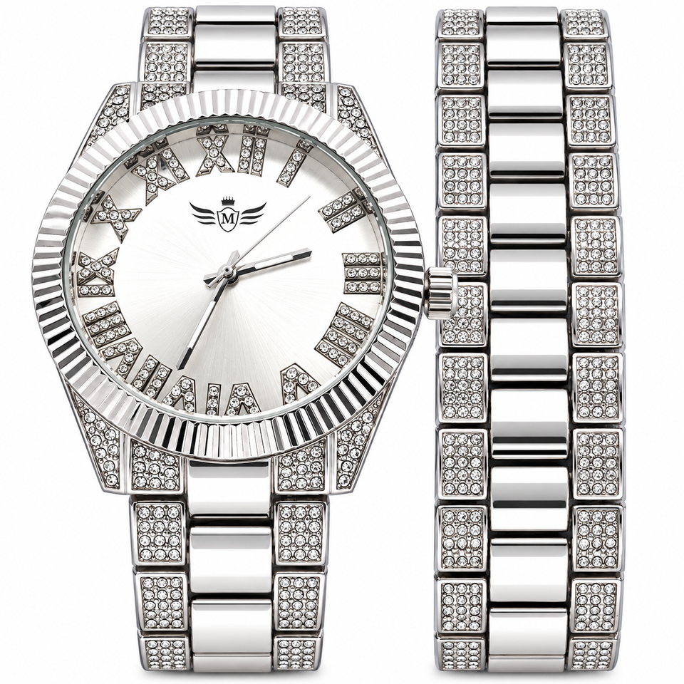 530631 | Ultra Bling Gold White MOP Watch Set