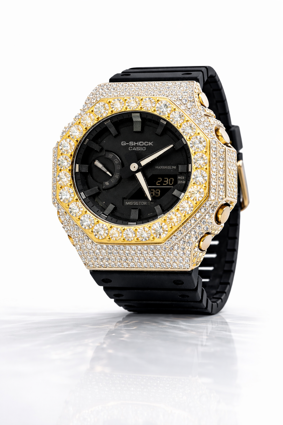 5901642 | G-Shock 925 Moissanite TT Gold Watch