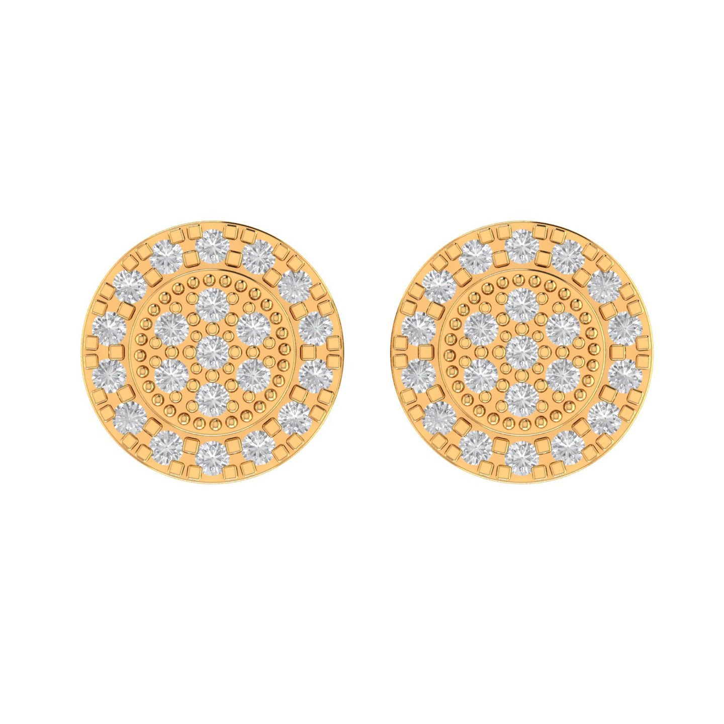 GILDED 10K GOLD MOISSANITE EARRINGS I 980042