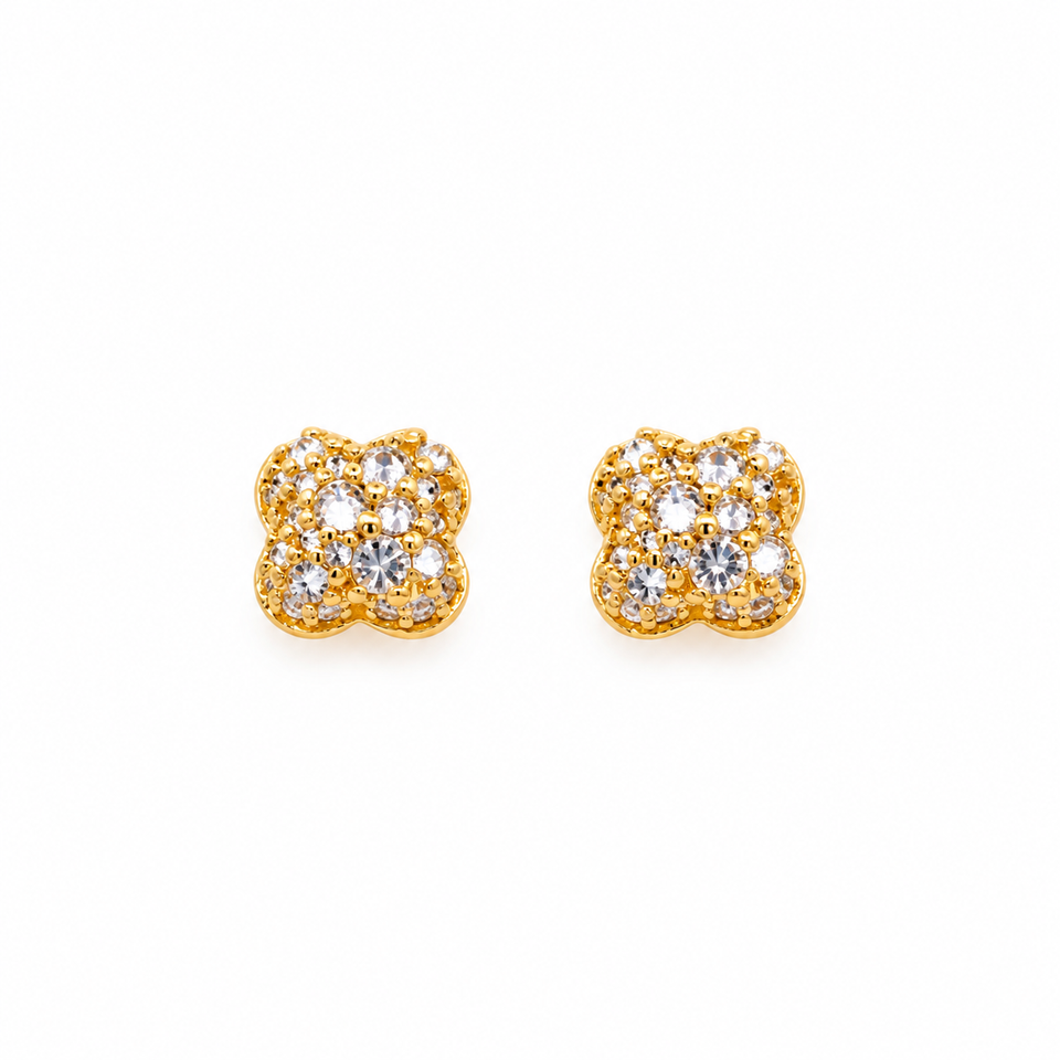 9100462 | 0.65 CTW Brass Moissanite Gold Earring