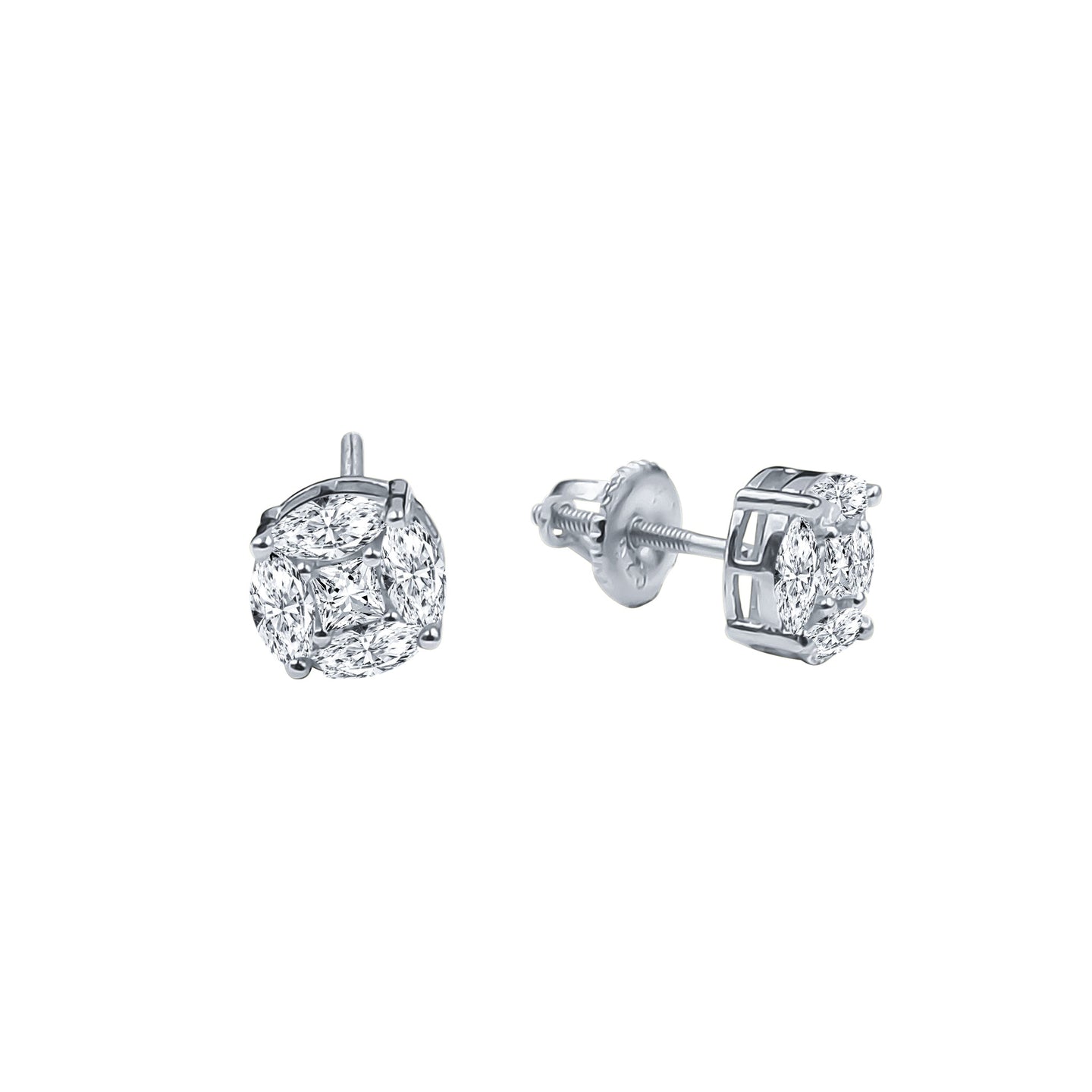 ADORN SILVER MOISSANITE EARRINGS I 993801