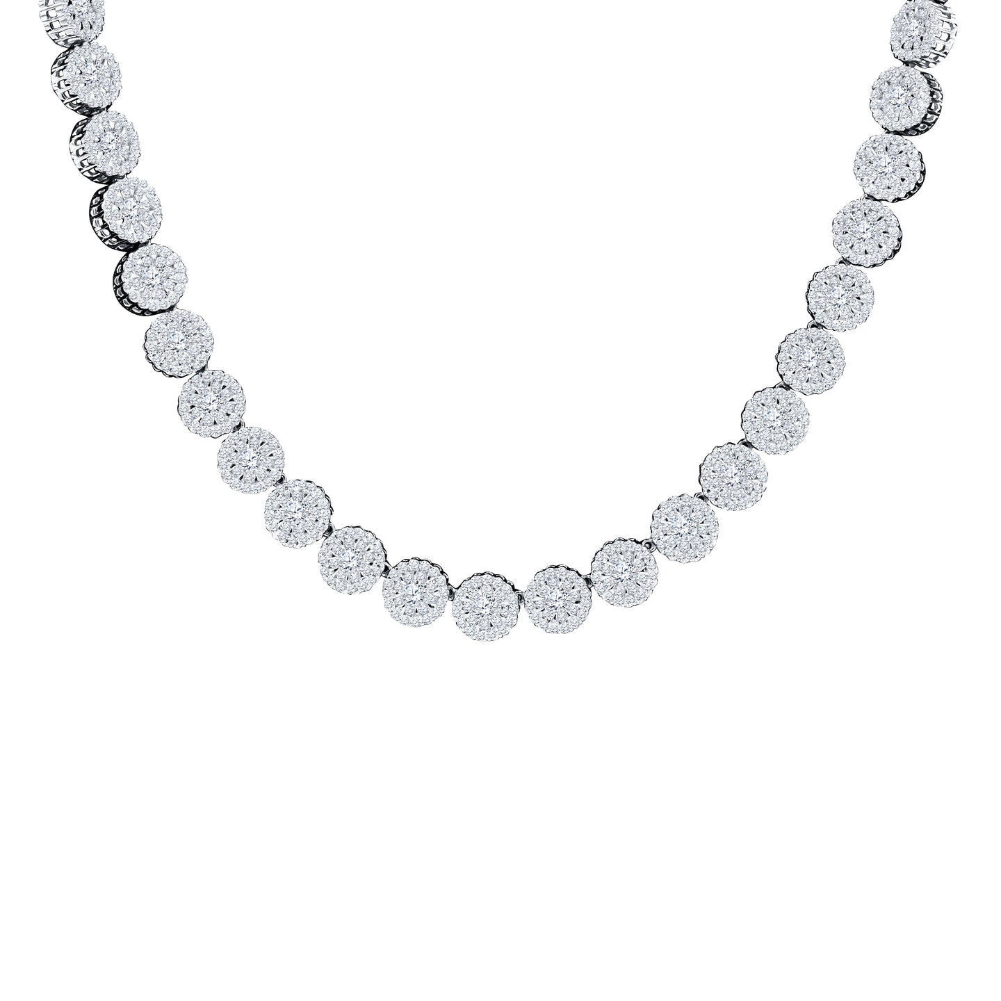 RELISH SILVER MOISSANITE 9MM 20" CHAIN I 992441