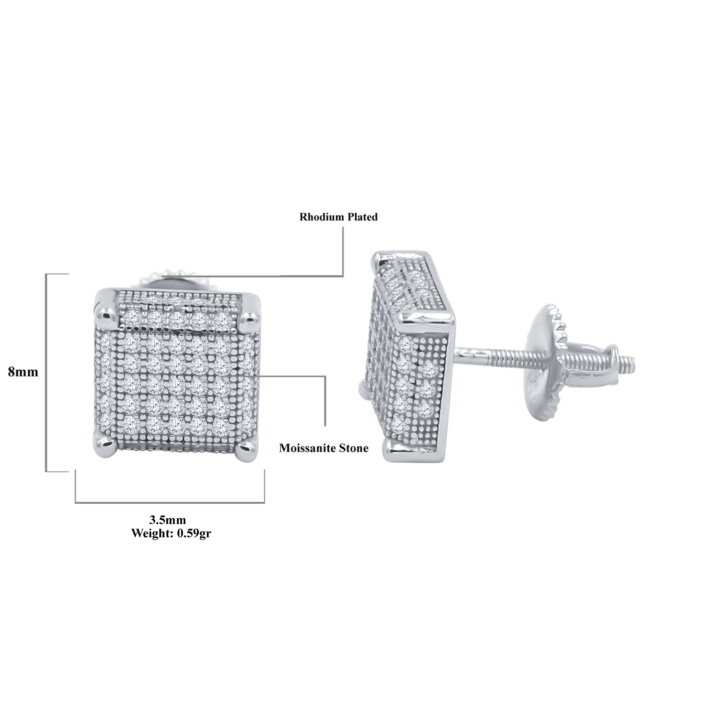 BONITA SILVER MOISSANITE EARRINGS I 993681