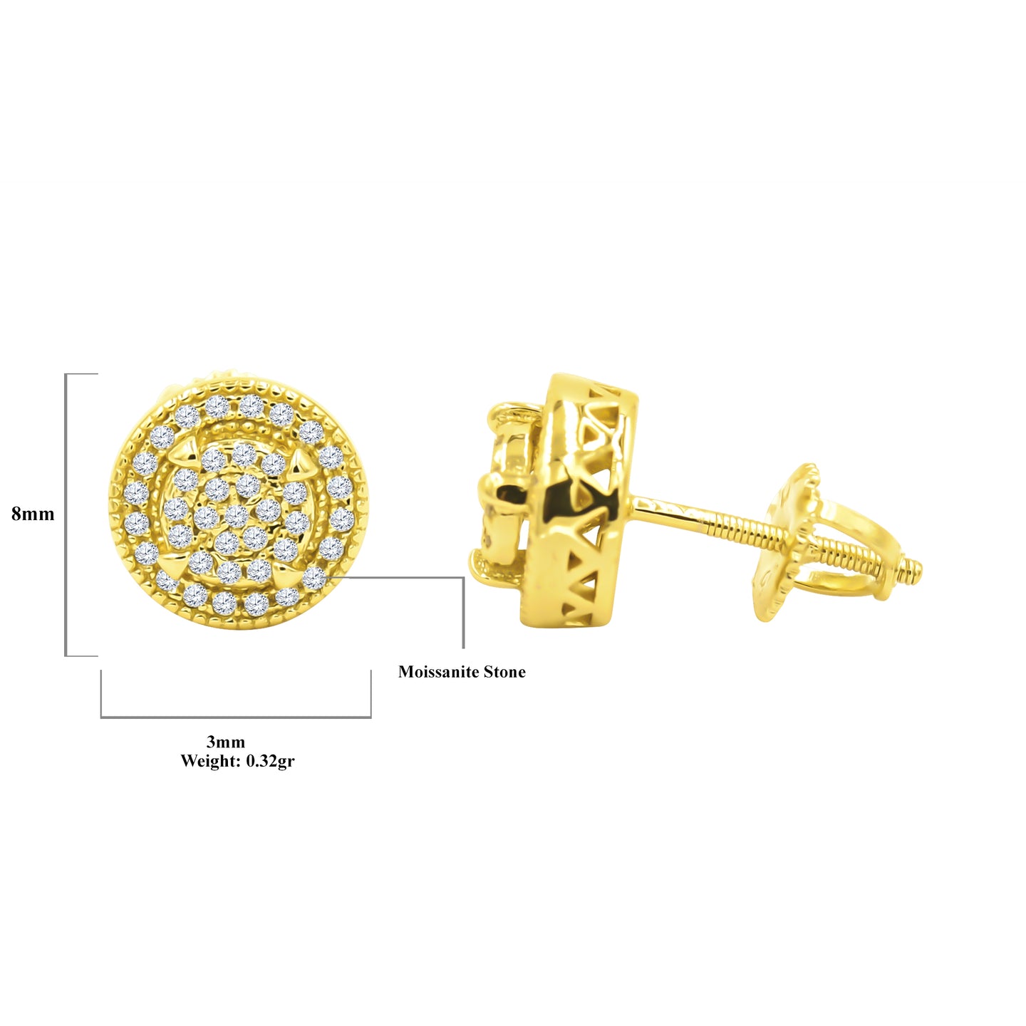 SKINNE SILVER MOISSANITE EARRINGS I 993631