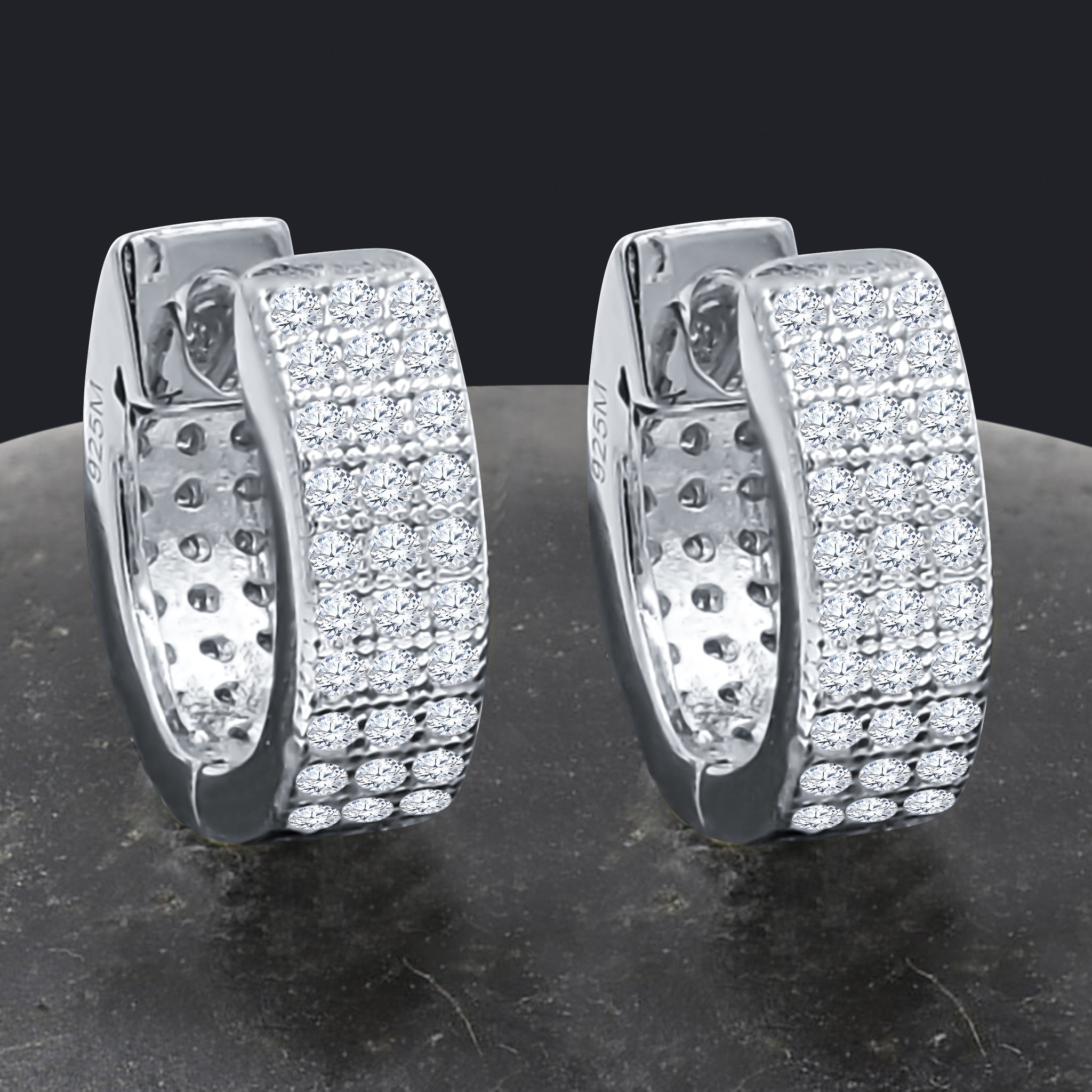 LUCIDUM SILVER MOISSANITE EARRINGS | 991671