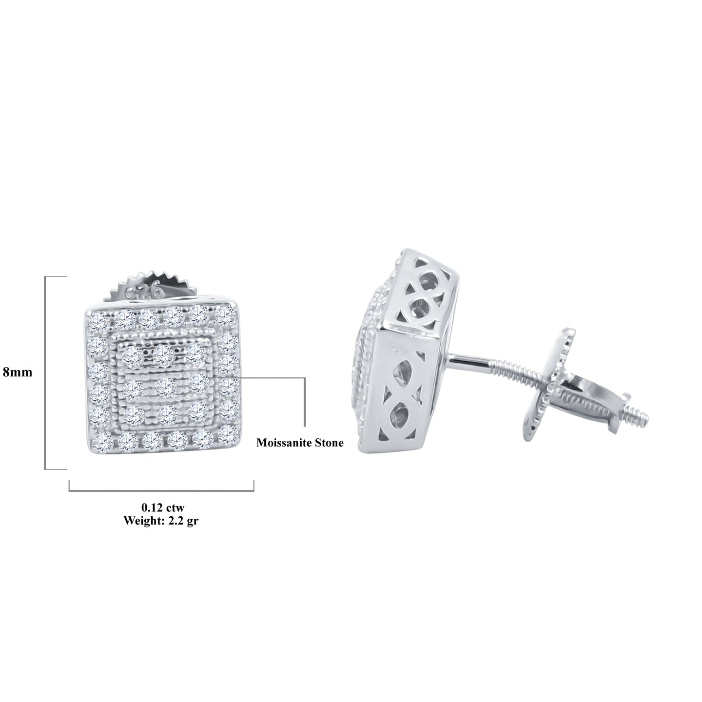 LITORE SILVER MOISSANITE EARRINGS I 991681