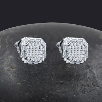 SALUBRITY SILVER MOISSANITE EARRINGS |  991651