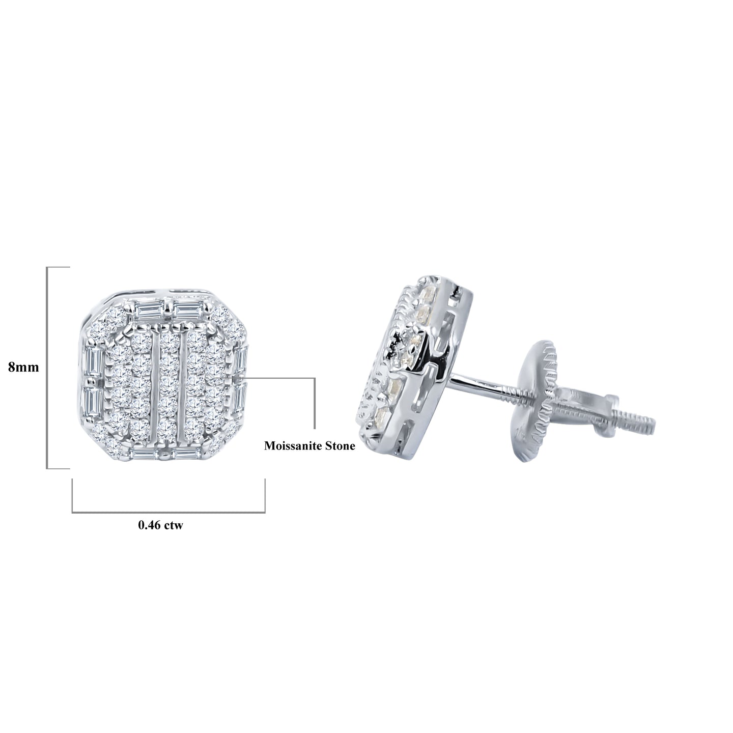 SALUBRITY SILVER MOISSANITE EARRINGS |  991651