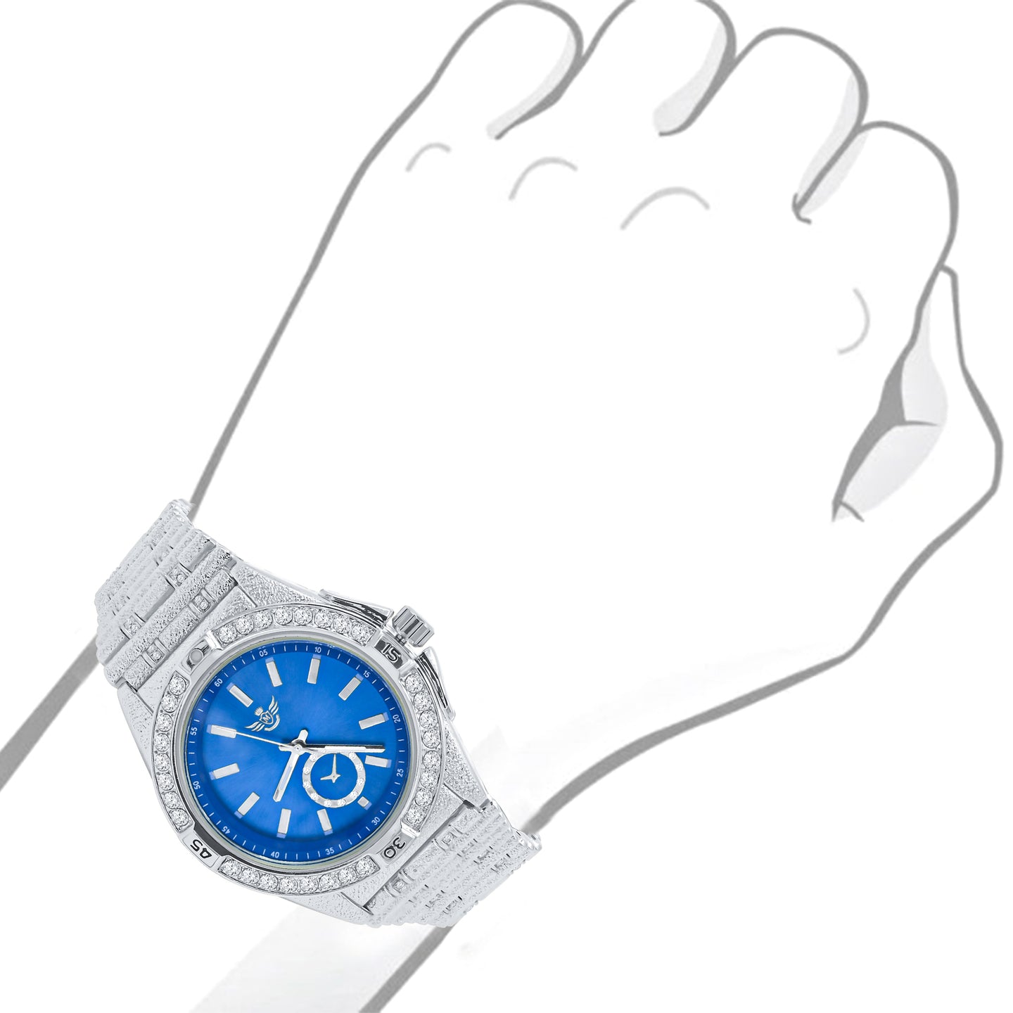 GLIMMER HIPHOP METAL WATCH I 5631956