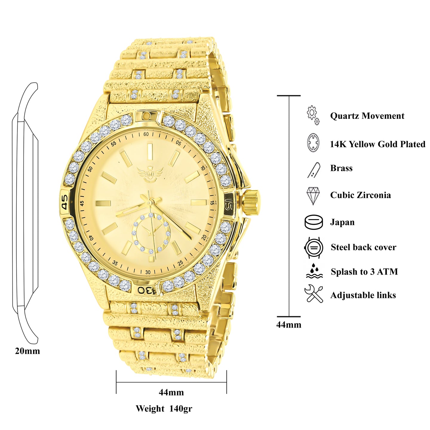 GLIMMER HIPHOP METAL  WATCH I 563192