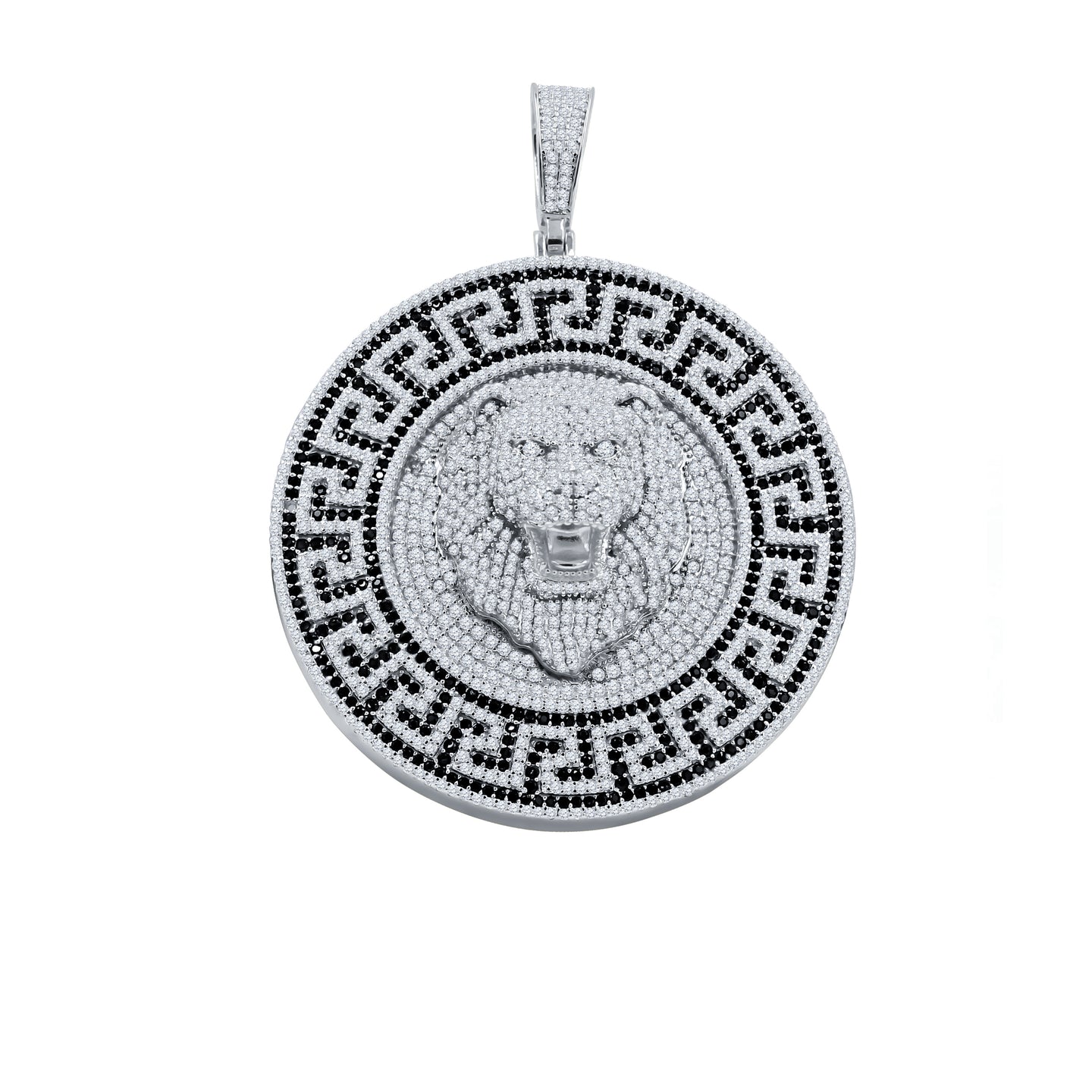 SUBLIMINAL 7.05 CTW 925 CZ MOISSANITE RHODIUM ICED OUT PENDANT I 996561