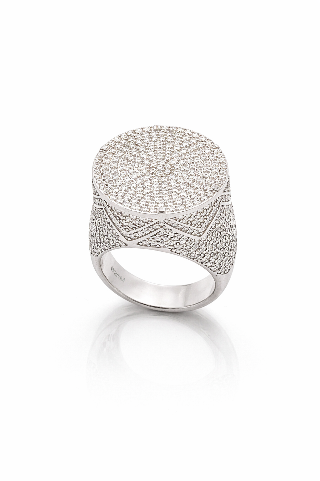 9910141 | 3.79ctw VVS/D 925 Moissanite Rhodium Ring