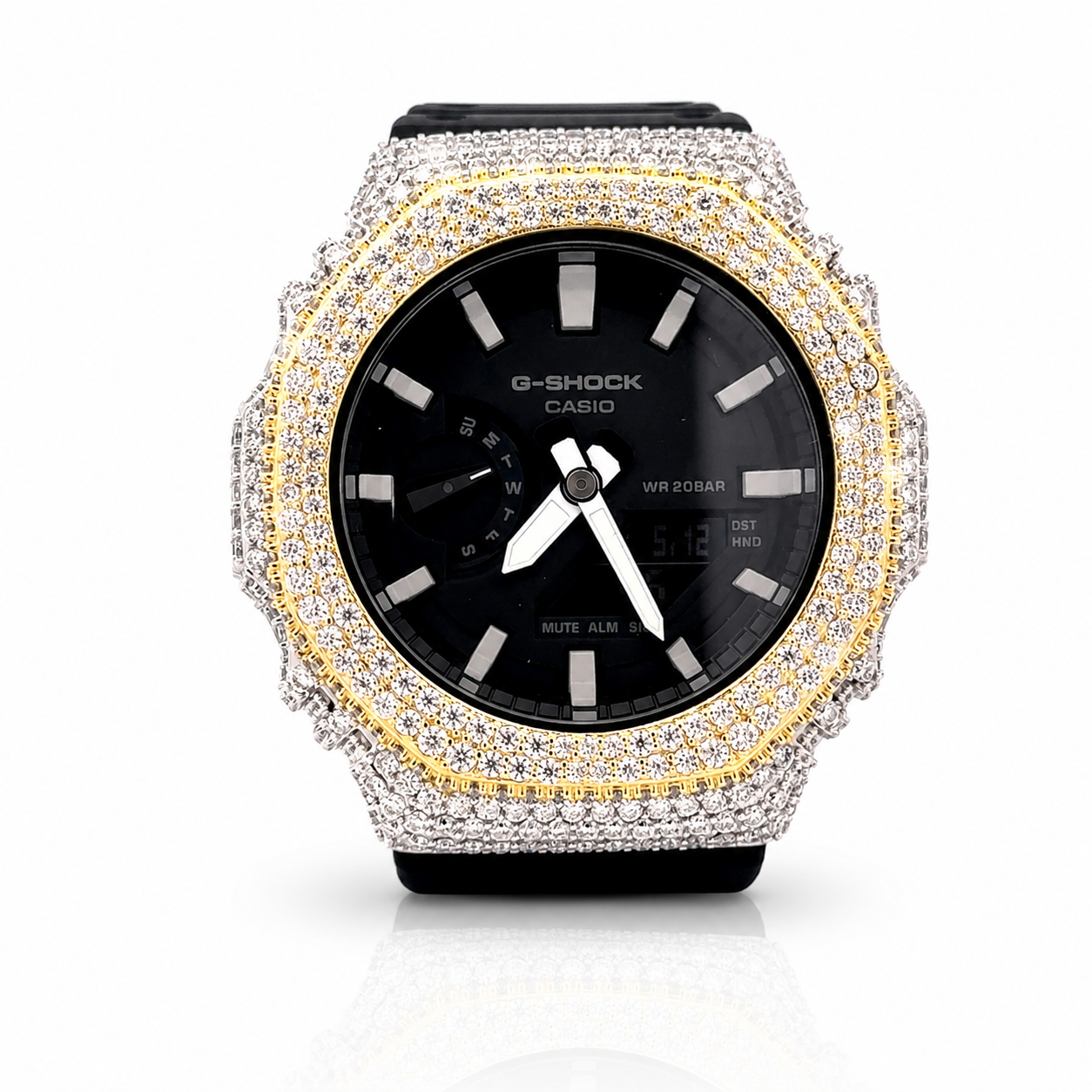 5902442 | Brass Moissanite G-Shock Black Watch