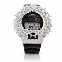 590271 | Brass Moissanite G-Shock Rhodium  Watch