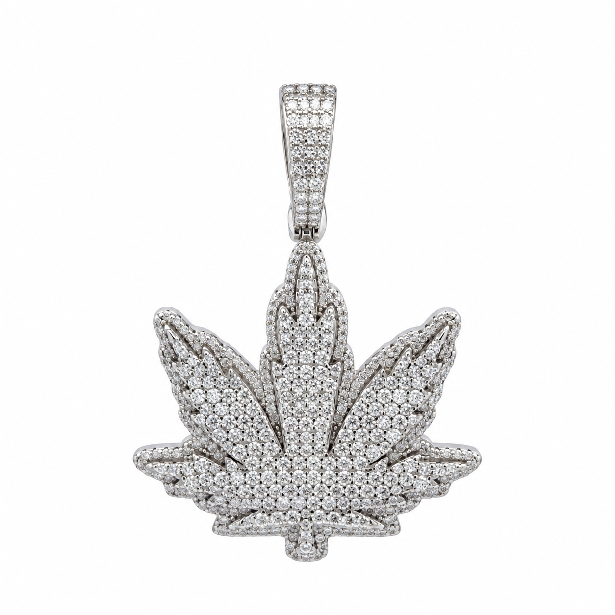 9912111 | 3.52 CTW 925 Silver Moissanite Rhodium Pendant
