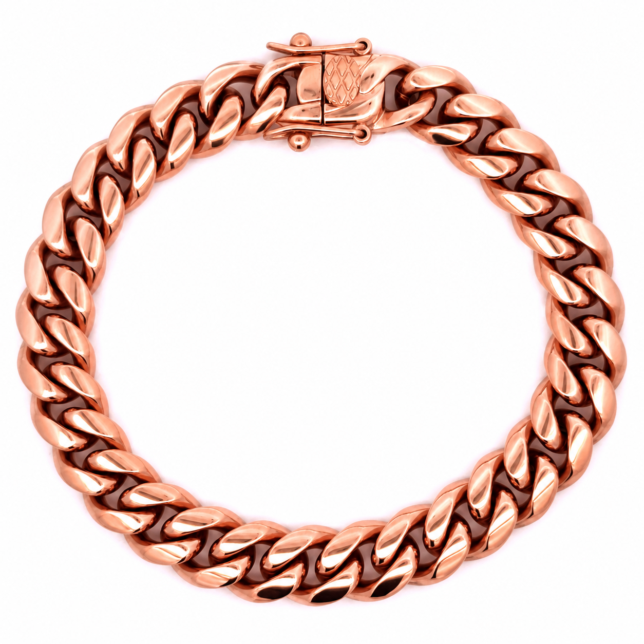 9310485 | Steel Rose Gold 8mm 8" Bracelet