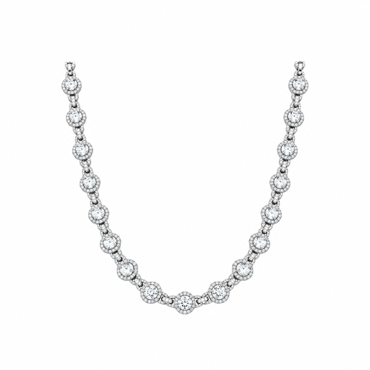 9911601 | 925 Moissanite Rhodium Chain