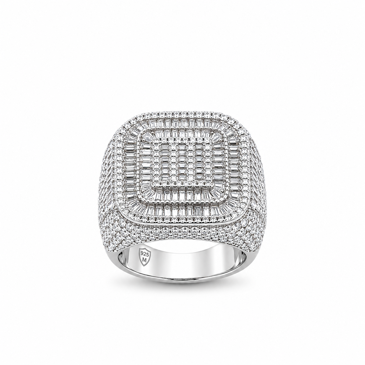 9912621 | 7.49 CTW 925 Silver Moissanite Rhodium Ring