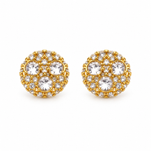 9100332 | 0.87 CTW Brass Moissanite Gold Earring