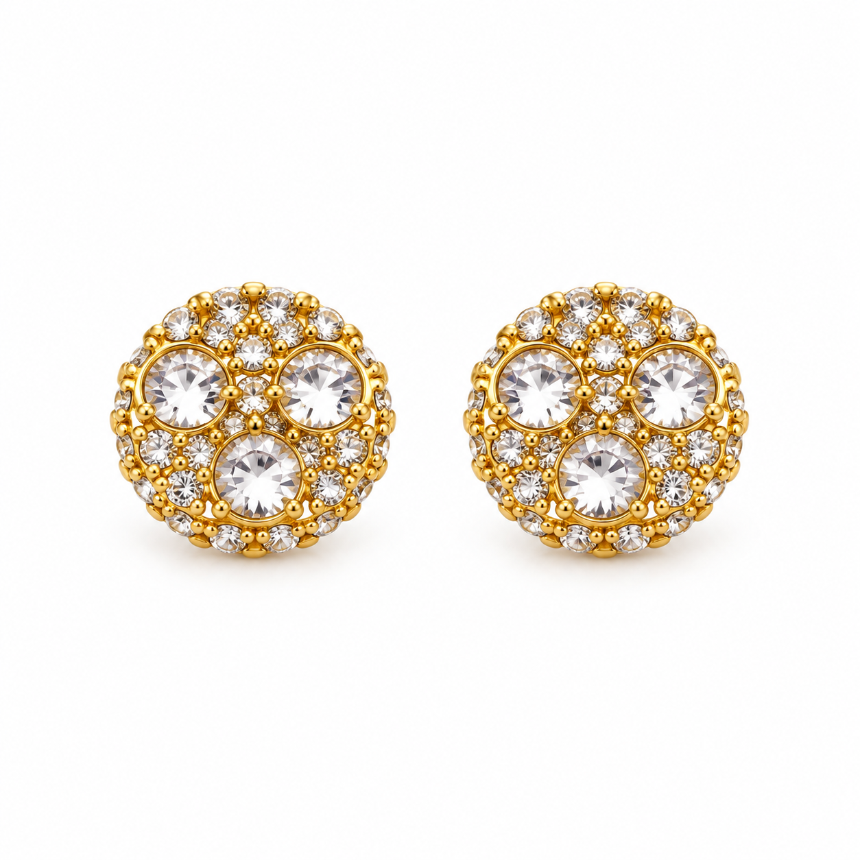 9100332 | 0.87 CTW Brass Moissanite Gold Earring