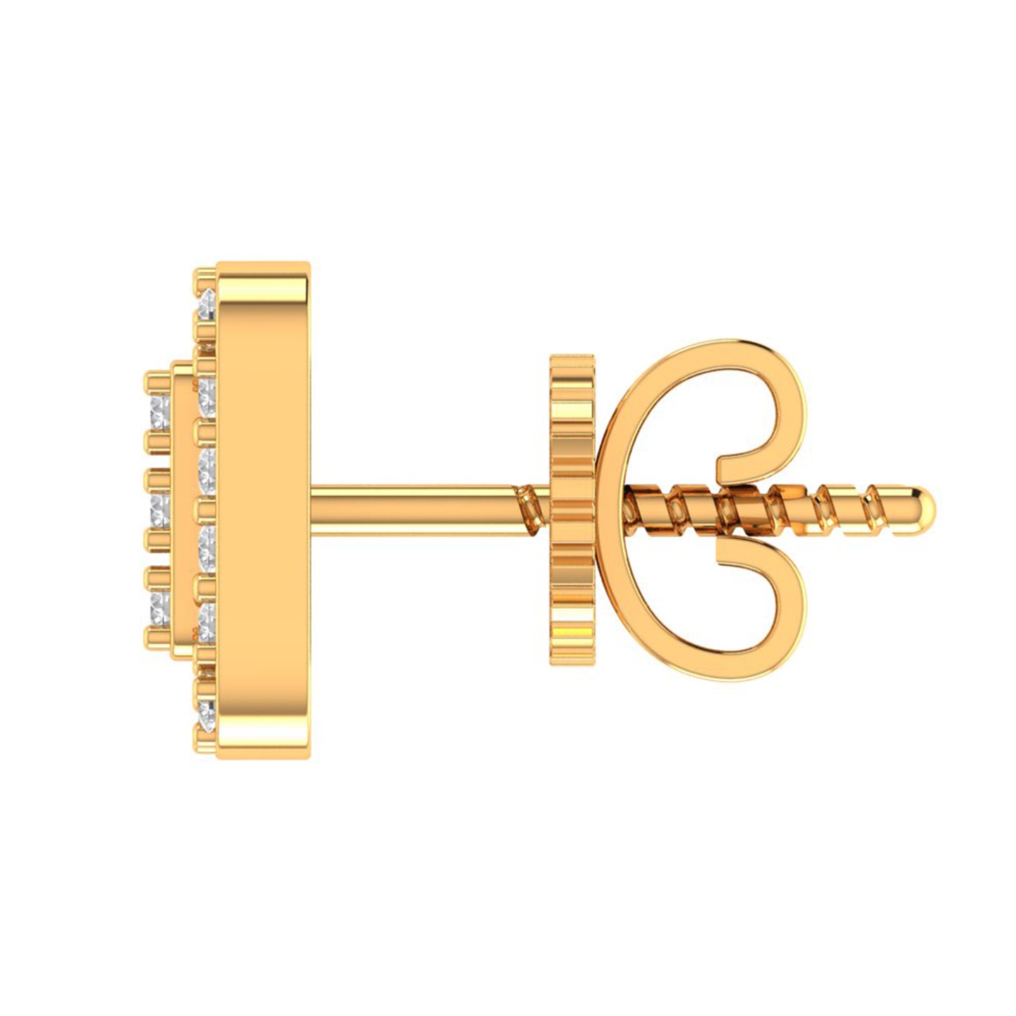 CLANNISH 10K GOLD MOISSANITE EARRINGS I 980032