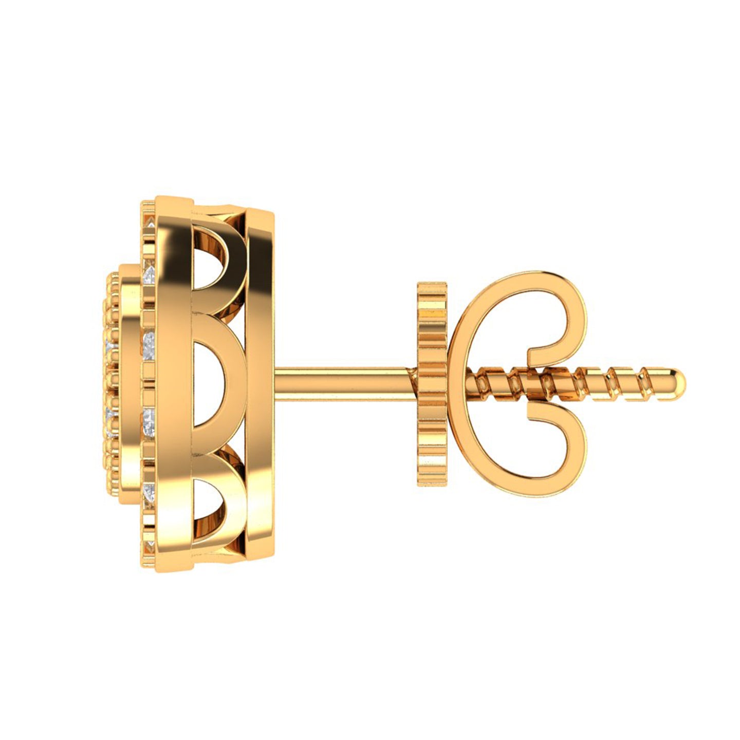 GILDED 10K GOLD MOISSANITE EARRINGS I 980042