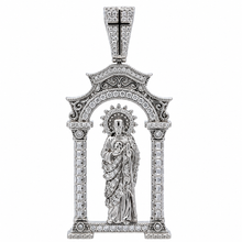 9912141 | 3.03 CTW 925 Silver Moissanite Rhodium Pendant