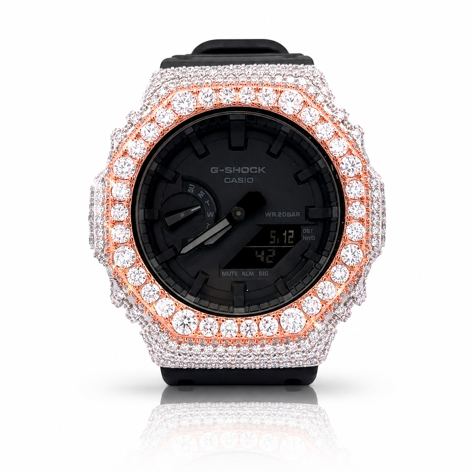 5902518 | Brass Moissanite G-Shock Rose Gold Watch