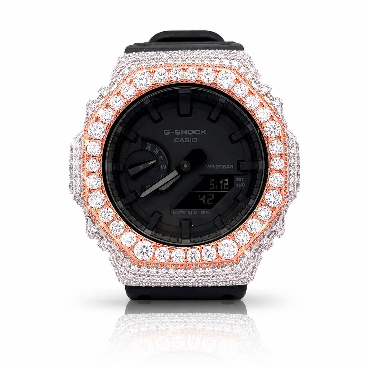 5902518 | Brass Moissanite G-Shock Rose Gold Watch