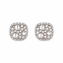 9100291 | 0.83 CTW Brass Moissanite Rhodium Earring