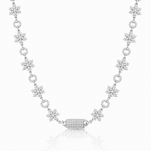 9911161 | 925 Silver Moissanite Rhodium Cross Link Chain