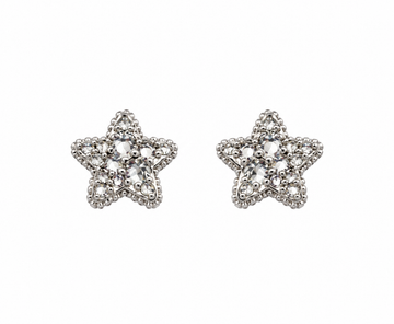 9100471 | 0.50 CTW Brass Moissanite Rhodium Earring
