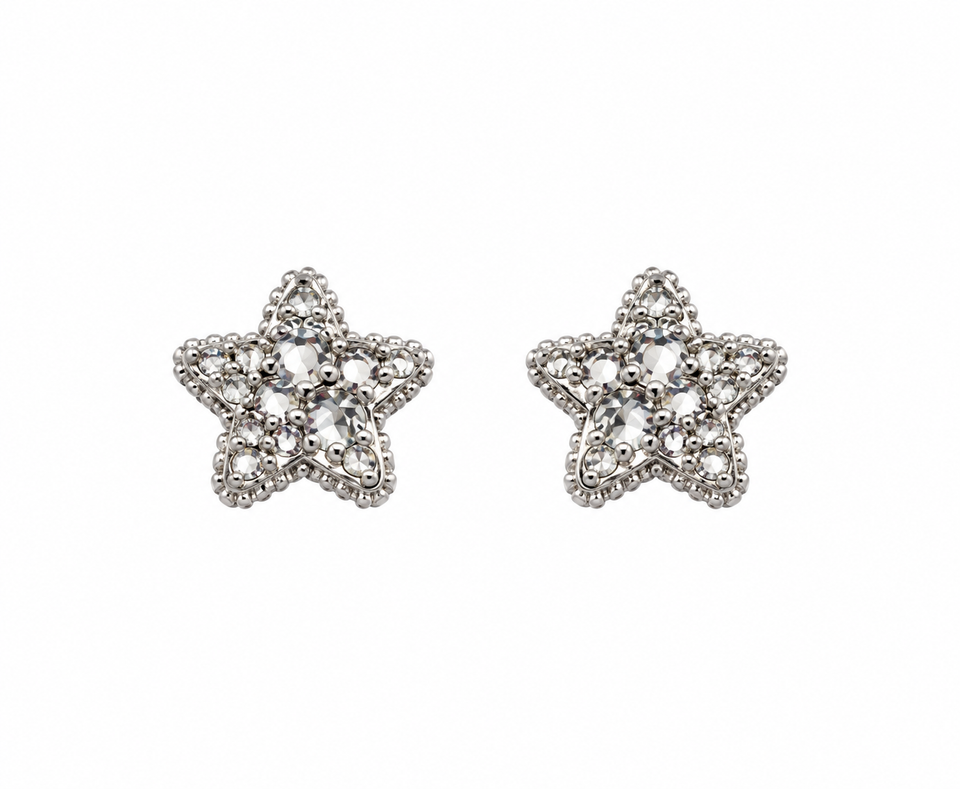 9100471 | 0.50 CTW Brass Moissanite Rhodium Earring