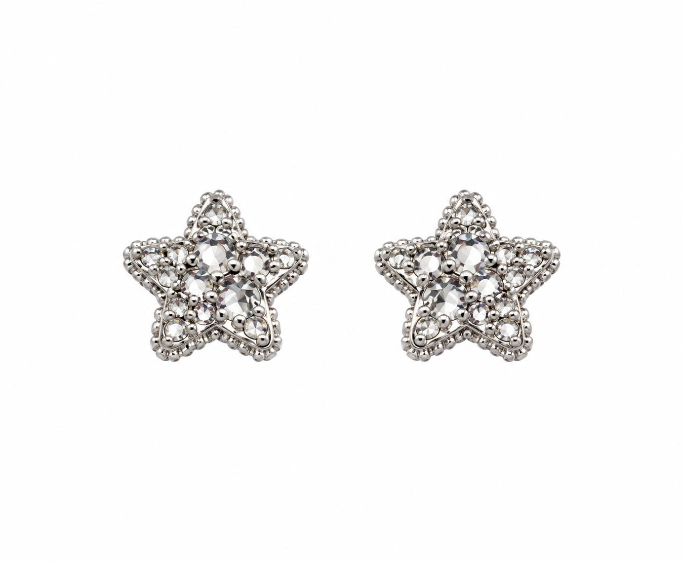 9100471 | 0.50 CTW Brass Moissanite Rhodium Earring