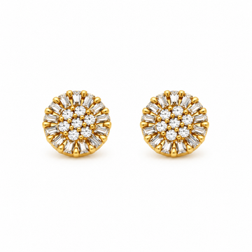 9100322 | 0.64 CTW Brass Moissanite Gold Earring
