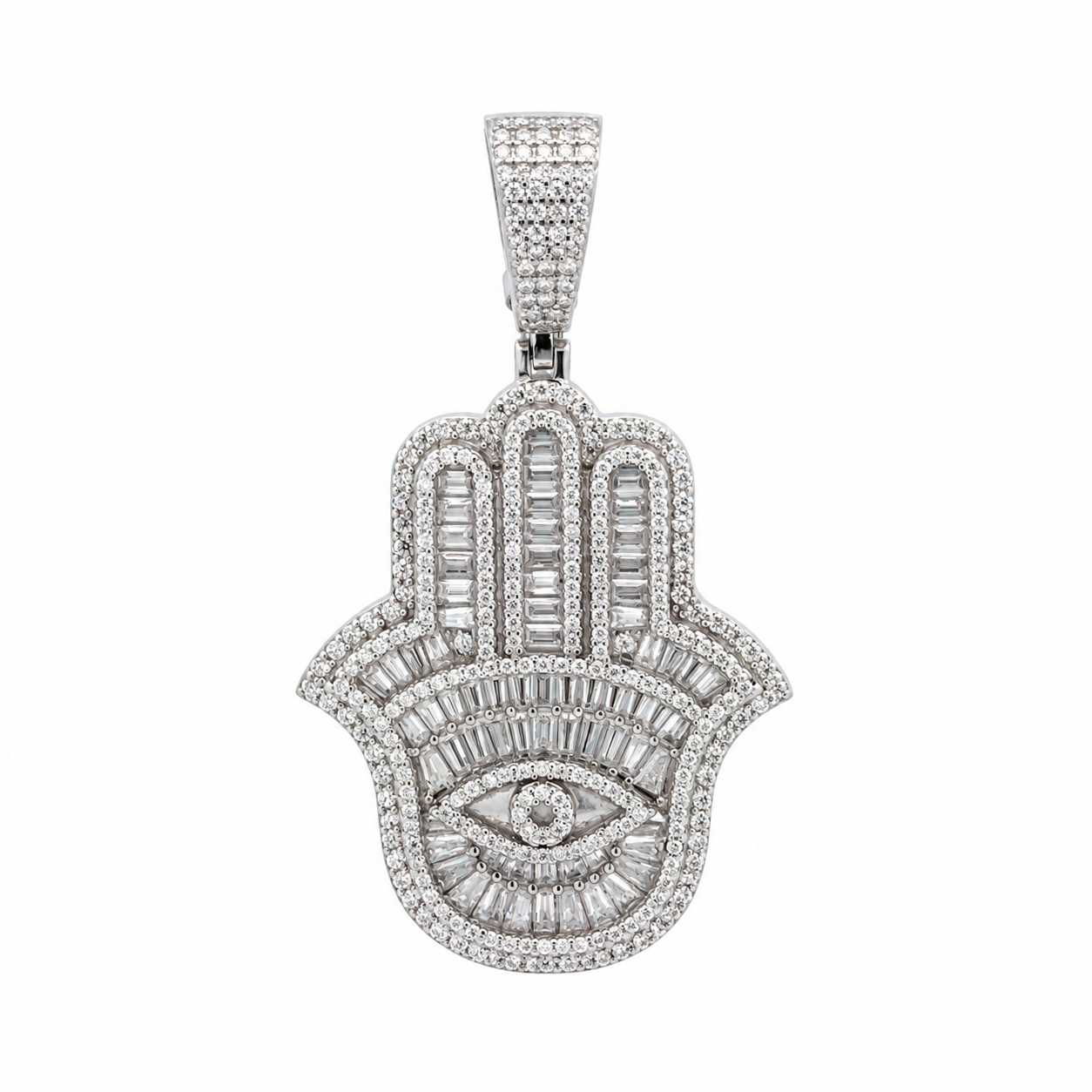 9912091 | 5.99 CTW 925 Silver Moissanite Rhodium Pendant