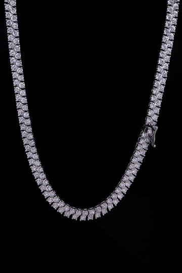 ELVORO 5MM RHODIUM MOISSANITE ICED OUT CHAIN  |  995441